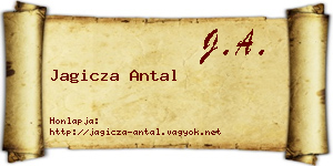 Jagicza Antal névjegykártya